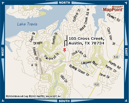 Map to Lakeway Activity Center