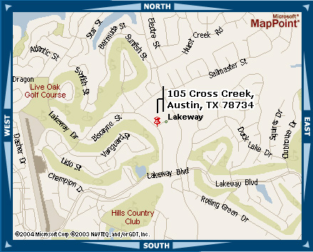 Map to Lakeway Activity Center