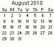 August 2070 Calendar